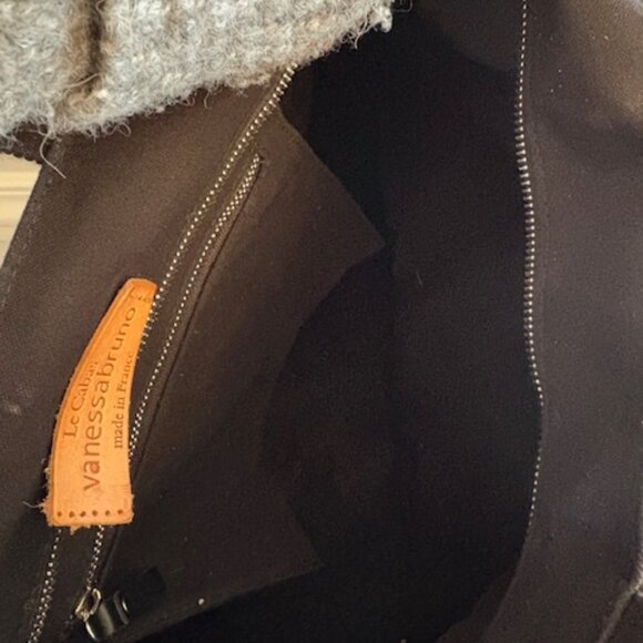 Vanessa Bruno Black Canvas Zipped Cabo Canvas Tote with Sequins - Picture 7 of 9